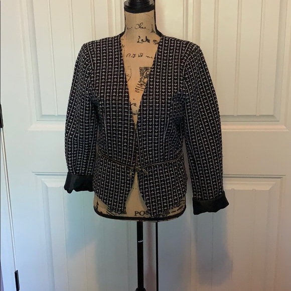 Michel Black Blazer with Convertible Zipper Detail - Picture 2 of 4